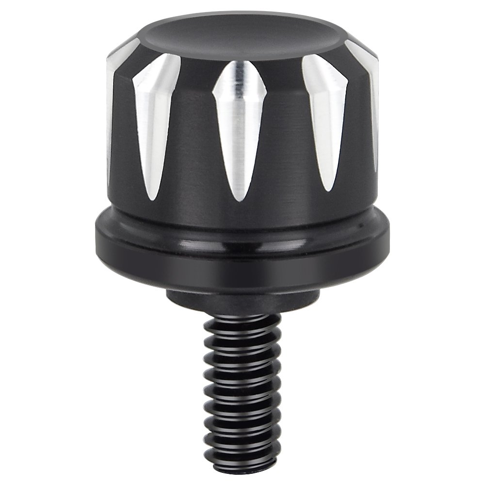 Amazicha Black Knurled Stainless Steel Screw Seat Bolt with Knob Cover Tab Compatible for Harley Davidson Touring 1996-2024 - Amazicha Black Knurled Stainless Steel Screw Seat Bolt With Knob Cover Tab Review