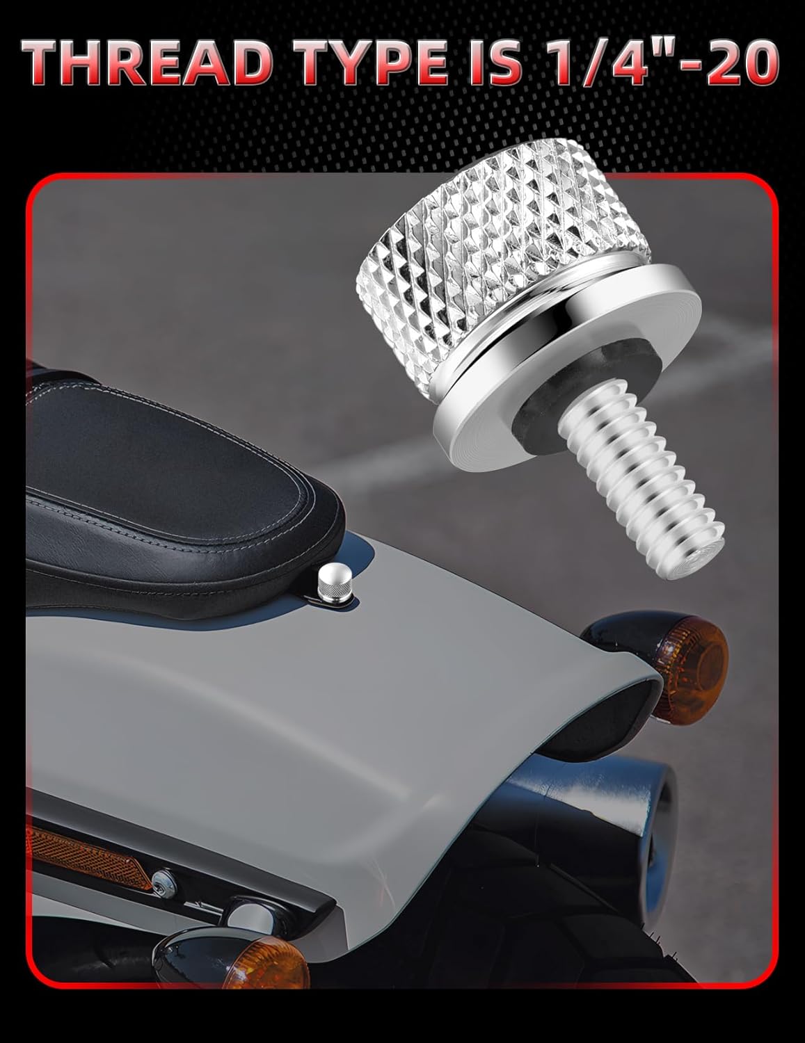 Amazicha Chrome Stainless Seat Bolt Screw for Harley Davidson 1996-2024 - Amazicha Chrome Seat Bolt Screw Review