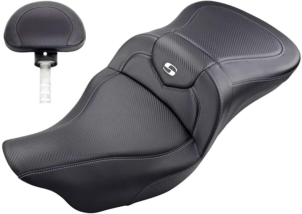 Saddlemen Road Sofa Seat With Backrest For 08-20 HARLEY FLHX2 (Carbon Fiber) - Saddlemen Road Sofa Seat Review