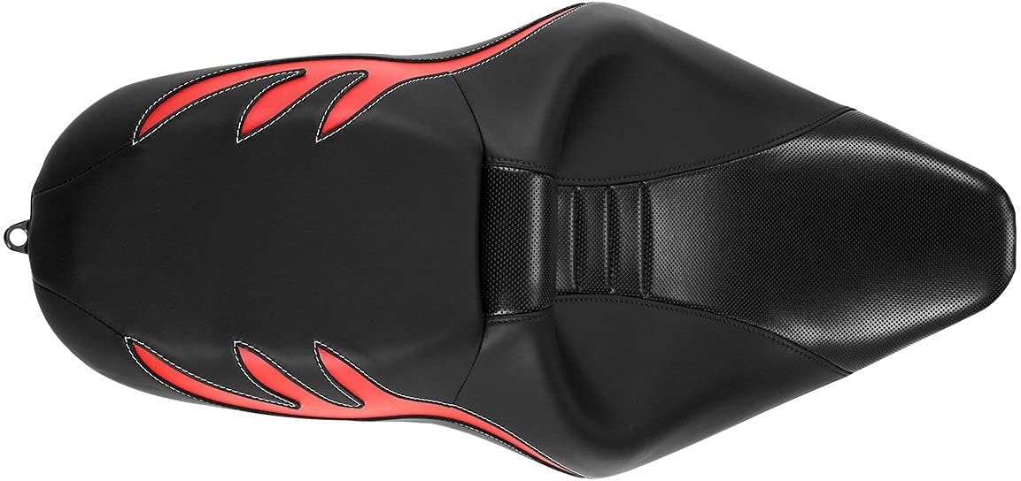 Driver+Passenger Seat fits for Harley Davidson Touring and Tri Glide models 2009-later, for Road King Street Glide Road Glide Electra Glide models,Black red - Touring And Tri Glide Seat Review