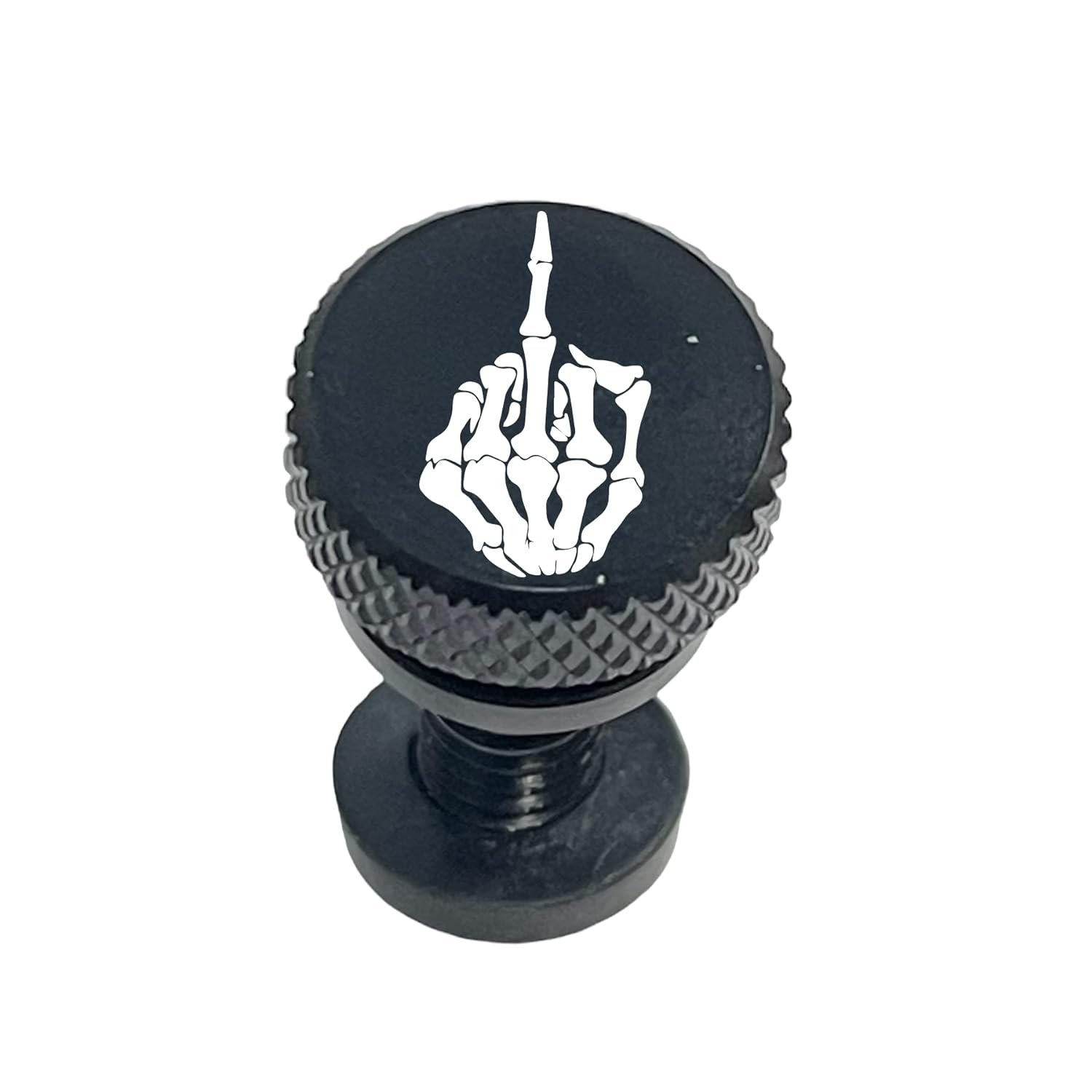 Flip Off Middle Finger Knurled Aluminum Rear 1/4-20 Seat Bolt Fits Harley Davidson 1996-2023+. Custom Made in the USA! (Black Bolt) - Flip Off Middle Finger Knurled Aluminum Rear Seat Bolt Review