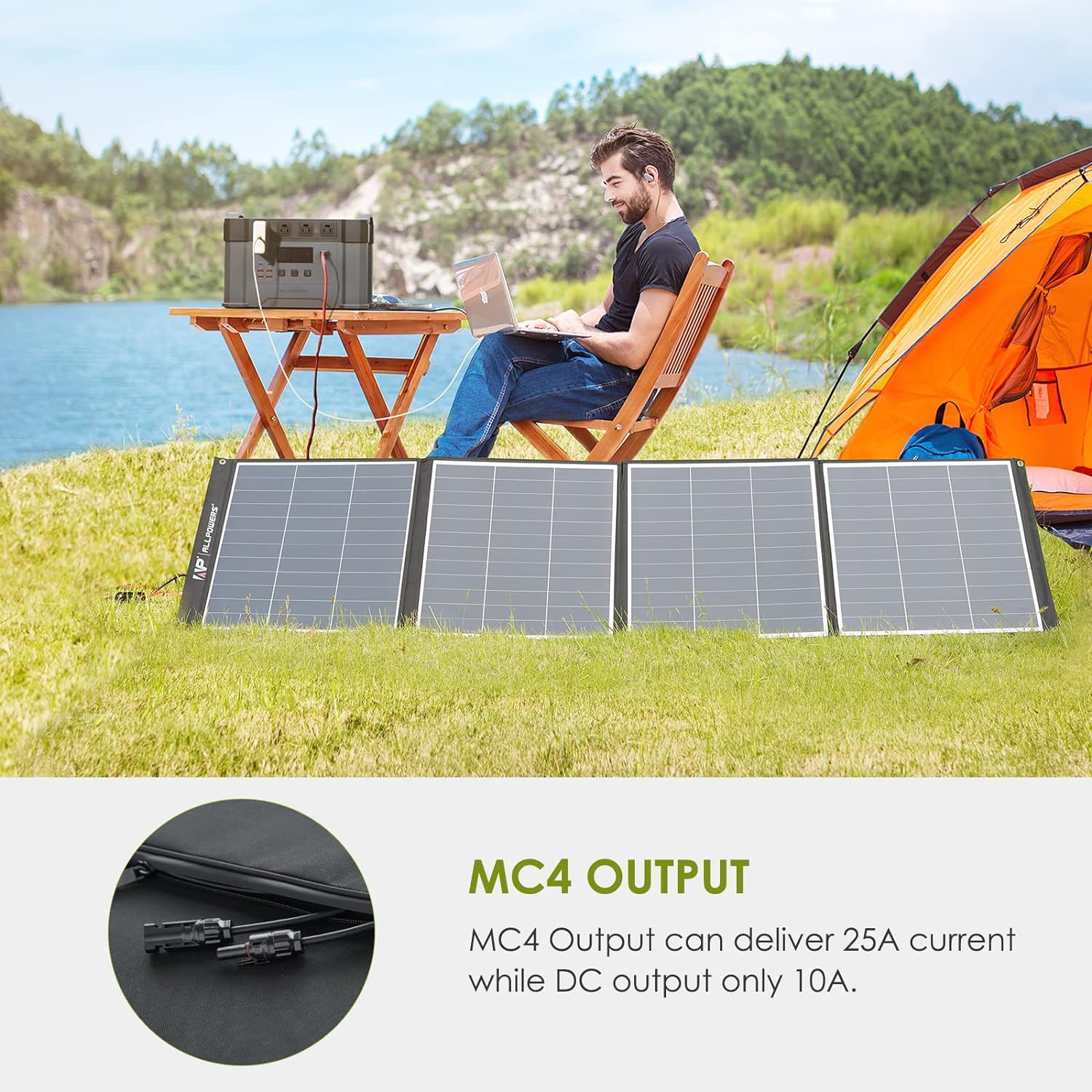 ALLPOWERS SP035 200W Portable Solar Panel Charger Monocrystalline Foldable Solar Panel Kit with MC-4 Output Solar Power Battery for RV Solar Generator Outdoor Camping Off Grid Van - ALLPOWERS SP035 200W Portable Solar Panel Charger Review