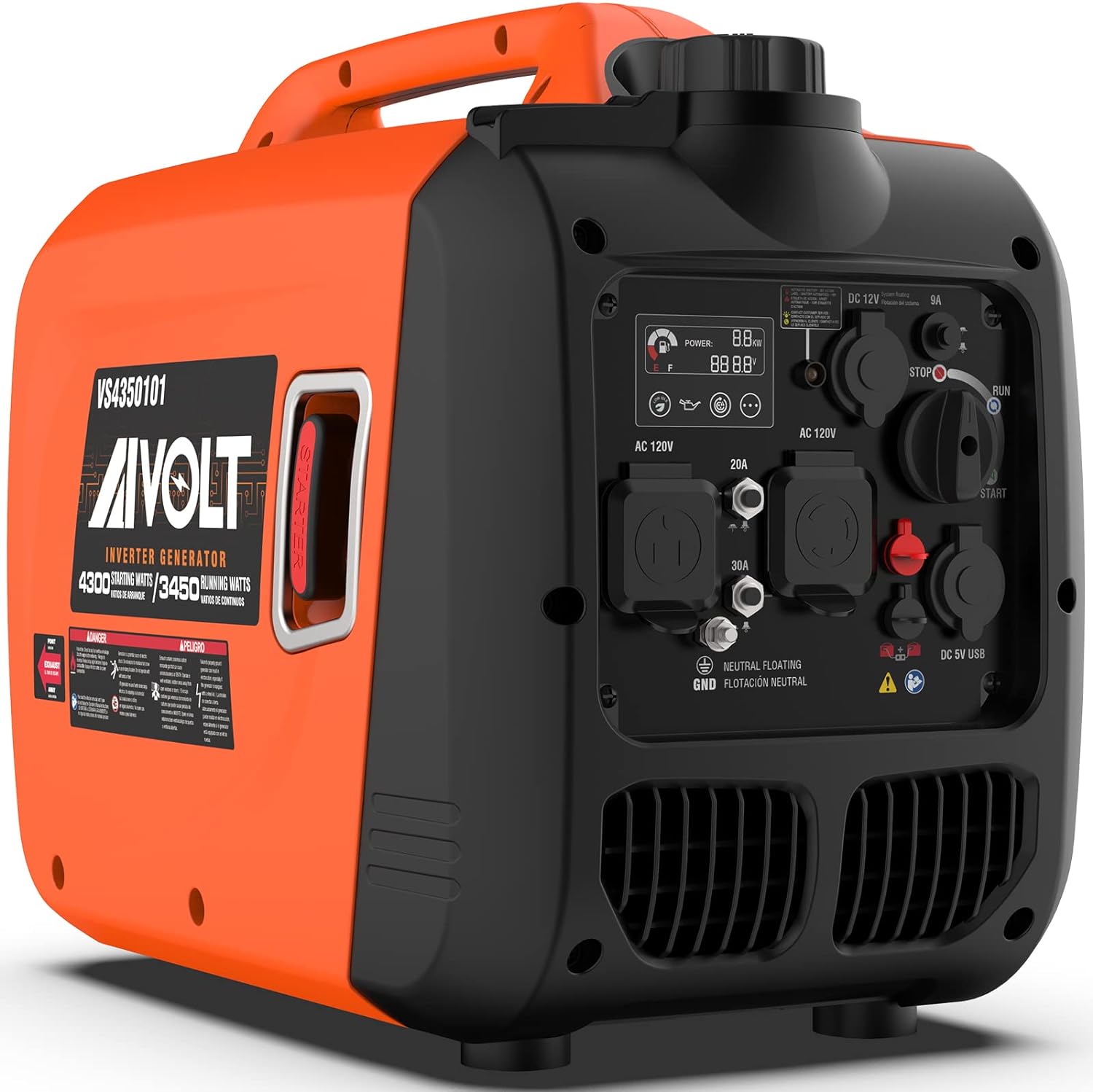 AIVOLT 8000 Watts Dual Fuel Portable Inverter Generator Super Quiet Gas Propane Powered Electric Start Outdoor Generator for Home Back Up Travel RV Camping, 50 State Approved - AIVOLT 8000 Watts Dual Fuel Portable Inverter Generator Review