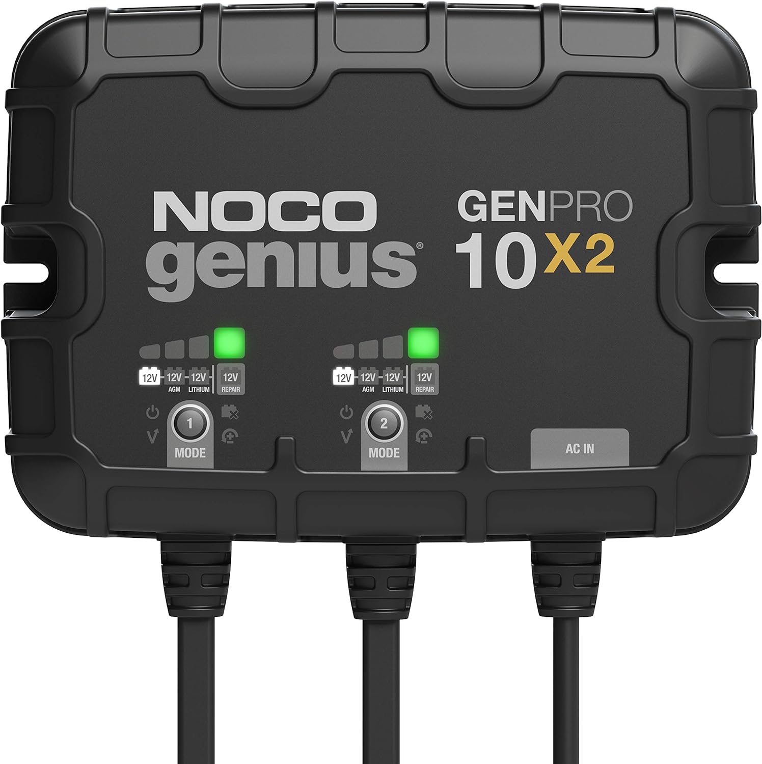 NOCO Genius GENPRO10X2, 2-Bank, 20A (10A/Bank) Smart Marine Battery Charger, 12V Waterproof Onboard Boat Charger, Battery Maintainer and Desulfator for AGM, Lithium (LiFePO4) and Deep-Cycle Batteries - NOCO Genius GENPRO10X2 2-Bank Battery Charger Review