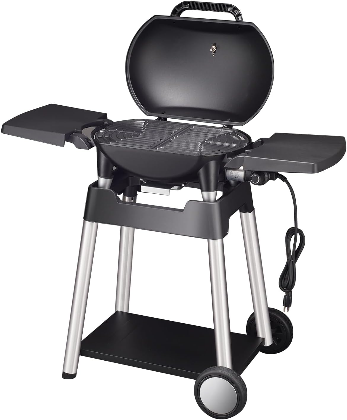 VANSTON Outdoor Electric Barbecue Grill  Smoker with Removable Stand, Cart Style, Black, 1500W Portable and Convenient Camping Grill for Party, Patio, Garden, Backyard, Balcony, Built-In Thermometer - VANSTON Outdoor Electric Barbecue Grill & Smoker Review