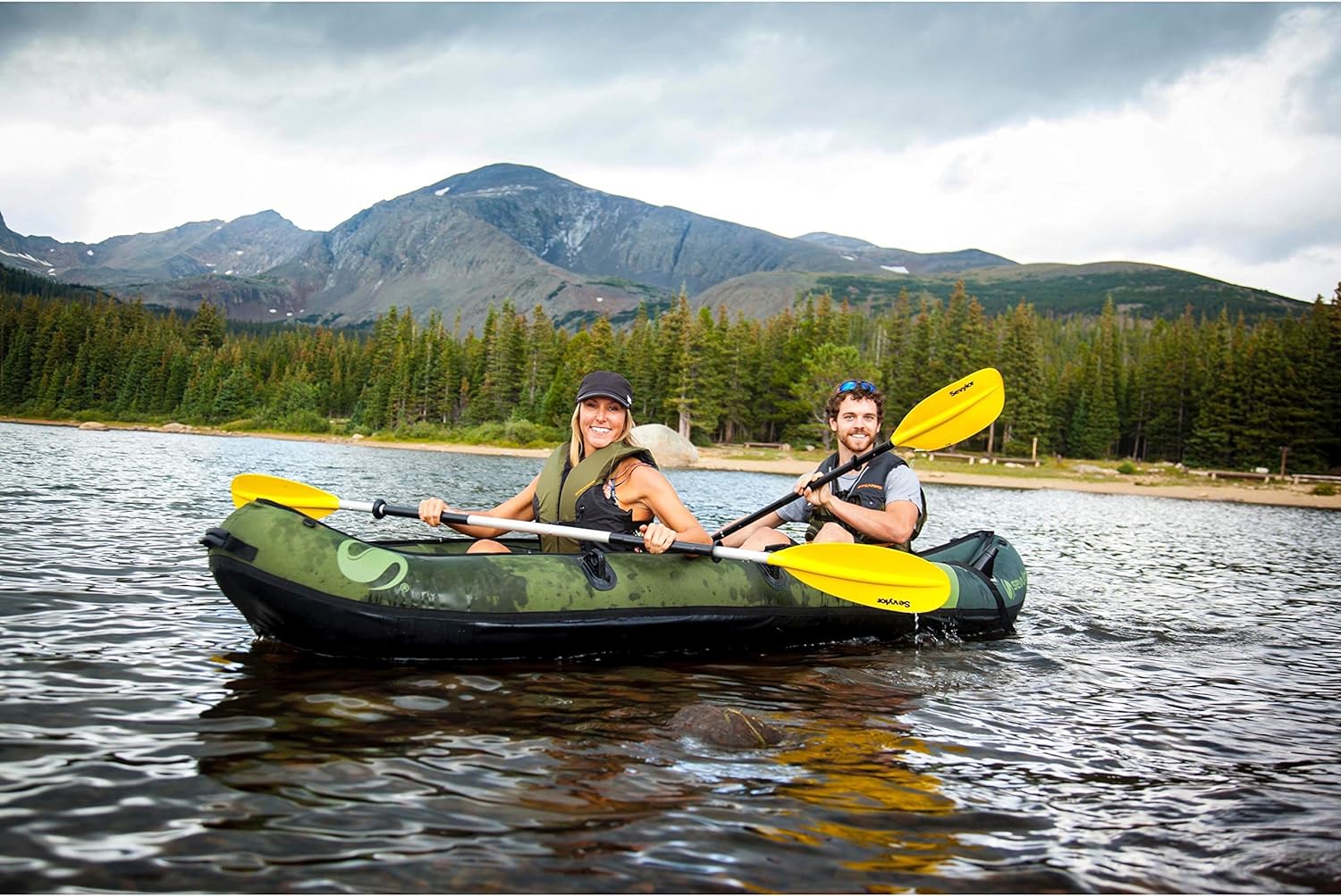 Sevylor Colorado 2-Person Inflatable Fishing Kayak with Paddle  Rod Holders, Adjustable Seats,  Carry Handle; Kayak Can Fit Trolling Motor - Sevylor Colorado Kayak Review