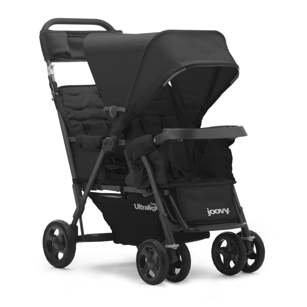 Joovy Caboose Too Ultralight Graphite Stand-On Double Stroller with Universal Car Seat Adapter, 3-Way Reclining Seats, Option to Use Rear Seat, Bench Seat, or Standing Platform - Joovy Caboose Too Ultralight Graphite Stand-On Double Stroller Review