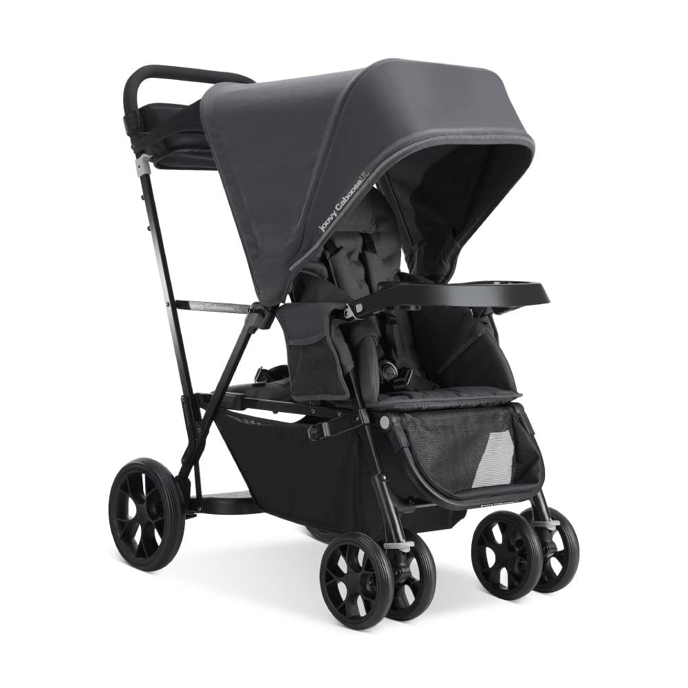 Joovy Caboose UL Sit and Stand Tandem Double Stroller, Slate - Joovy Caboose UL Sit And Stand Tandem Double Stroller Review