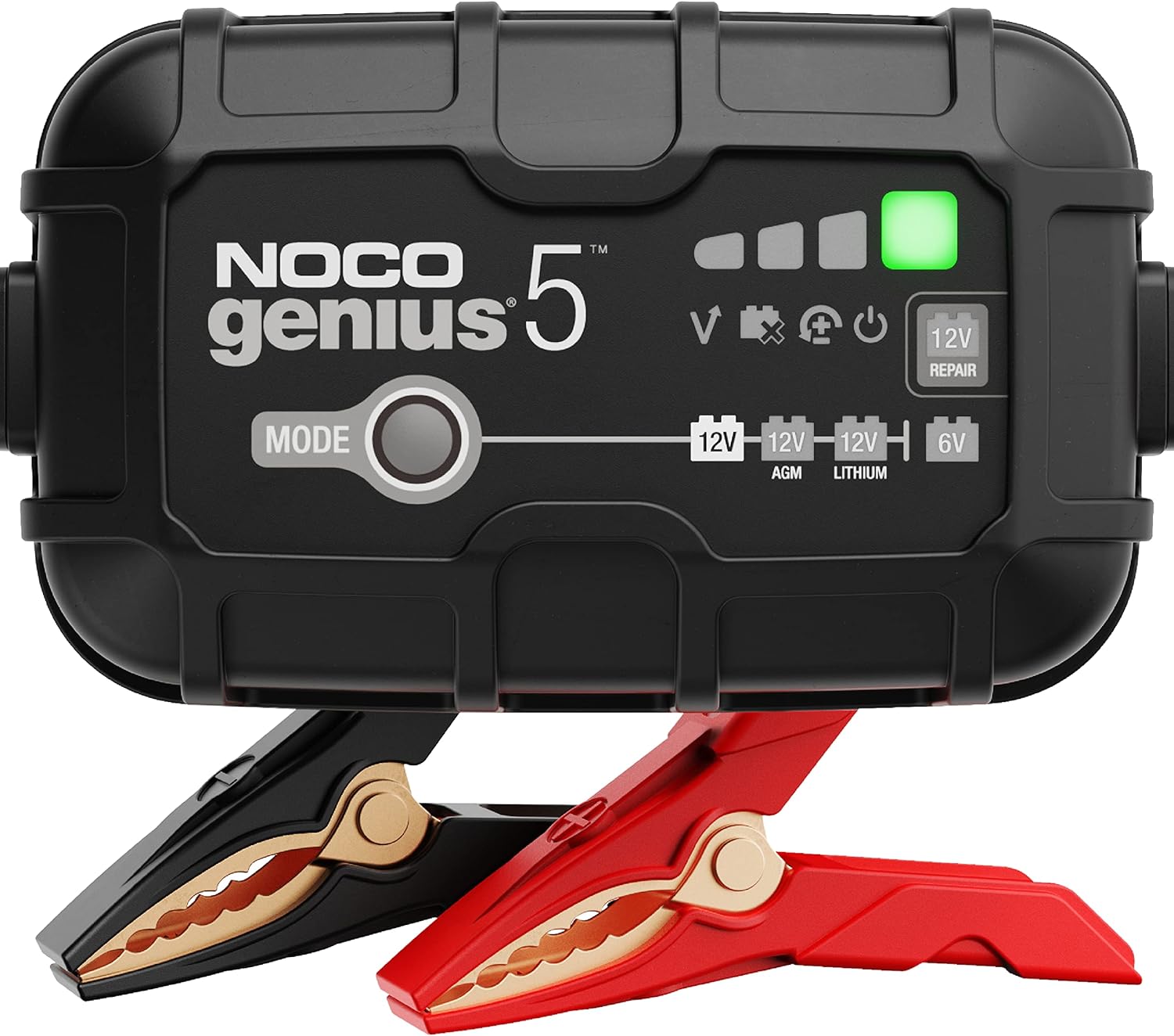 NOCO GENIUS5, 5A Smart Car Battery Charger, 6V and 12V Automotive Charger, Battery Maintainer, Trickle Charger, Float Charger and Desulfator for Motorcycle, ATV, Lithium and Deep Cycle Batteries - NOCO GENIUS5 Battery Charger Review