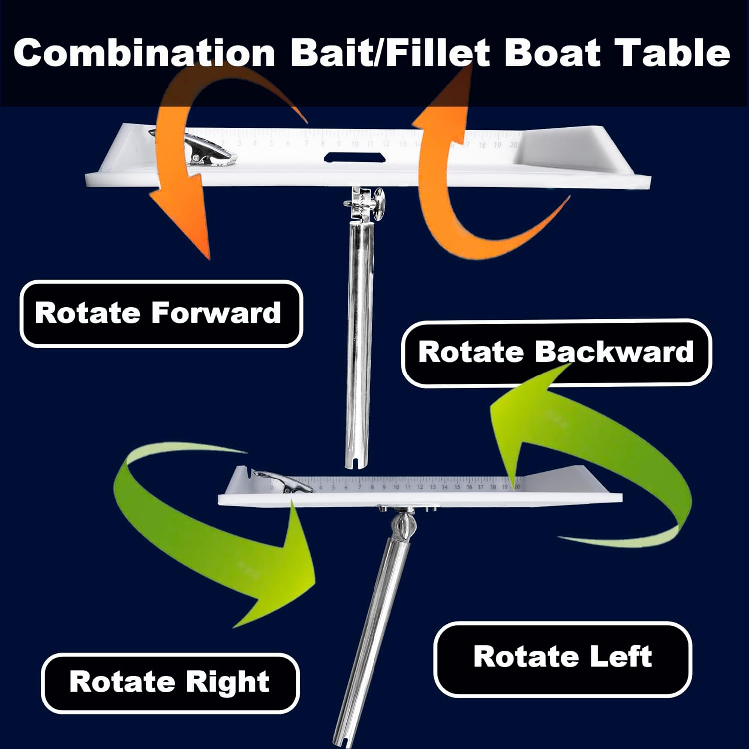 Stainless Boat Cutting Board - Fish Cleaning Bait Table , Fish Fillet Board with Clamp , Rod Holder Bait Station for Boat Accessories Marine - Stainless Boat Cutting Board Review