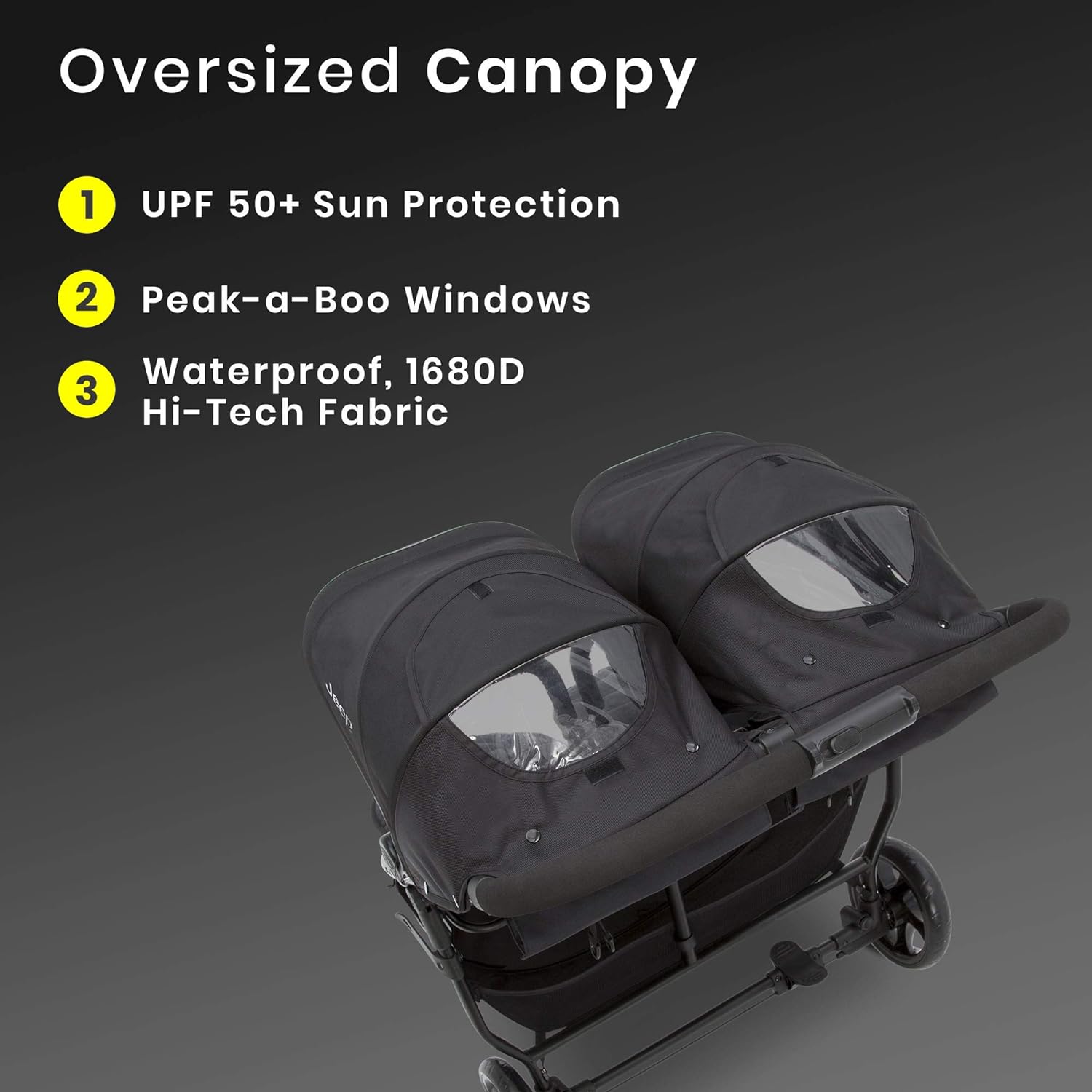 Jeep Destination Ultralight Side x Side Double Stroller, Midnight - Jeep Destination Ultralight Double Stroller Review