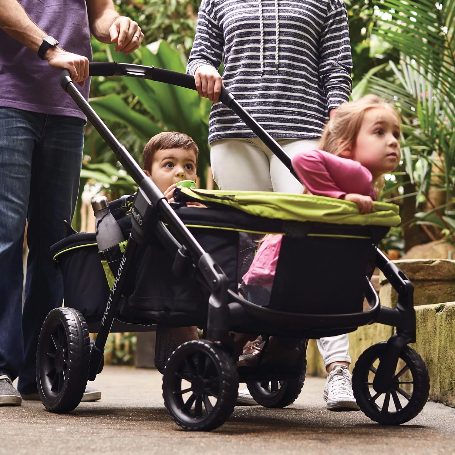 Evenflo Pivot Xplore All-Terrain Stroller Wagon (Adventurer Gray) - Evenflo Pivot Xplore All-Terrain Stroller Wagon (Adventurer Gray) Review