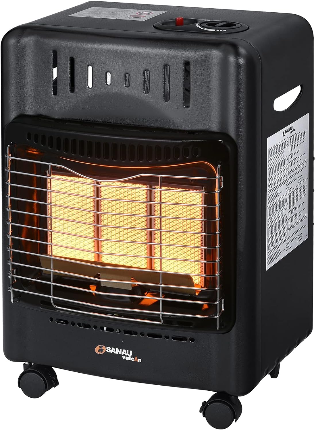SANAUVULCAN Propane Heater, 18,000 BTU Portable Radiant Heater for Garages, Construction sites and yards,Quiet Propane Radiant Heater with Gas Regulator and Hose, Heating Area Up to 450 sq. Ft(Black) - SANAUVULCAN Propane Heater Review