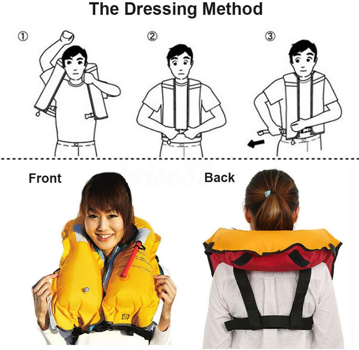 Premium Safety Adult Life Jacket with Whistle - Auto Version Inflatable Lifejacket Life Vest Preserver PFD for Boating Fishing Sailing Kayaking Surfing Paddling Swimming - Adjustable Life Saving Vest - Premium Safety Adult Life Jacket With Whistle Review