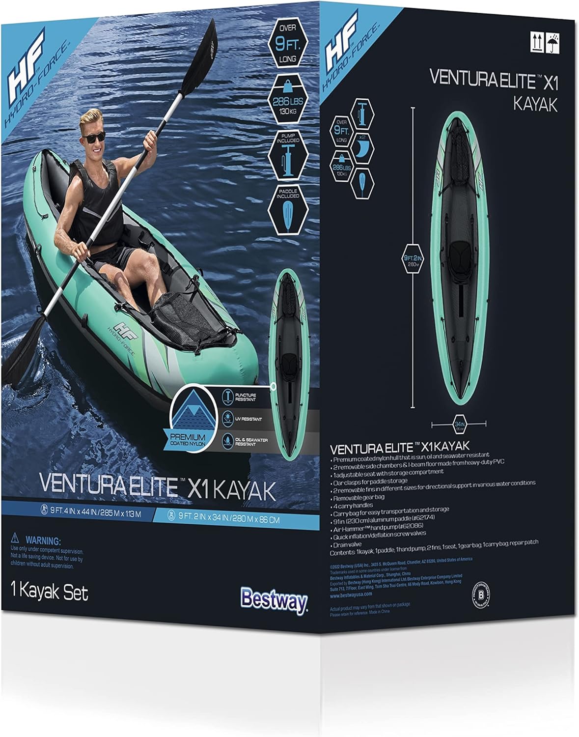 Bestway Hydro Force Inflatable Kayak Set | Includes Seat, Paddle, Hand Pump, Storage Carry Bag | Great for Adults, Kids and Families - Bestway Hydro Force Inflatable Kayak Set Review