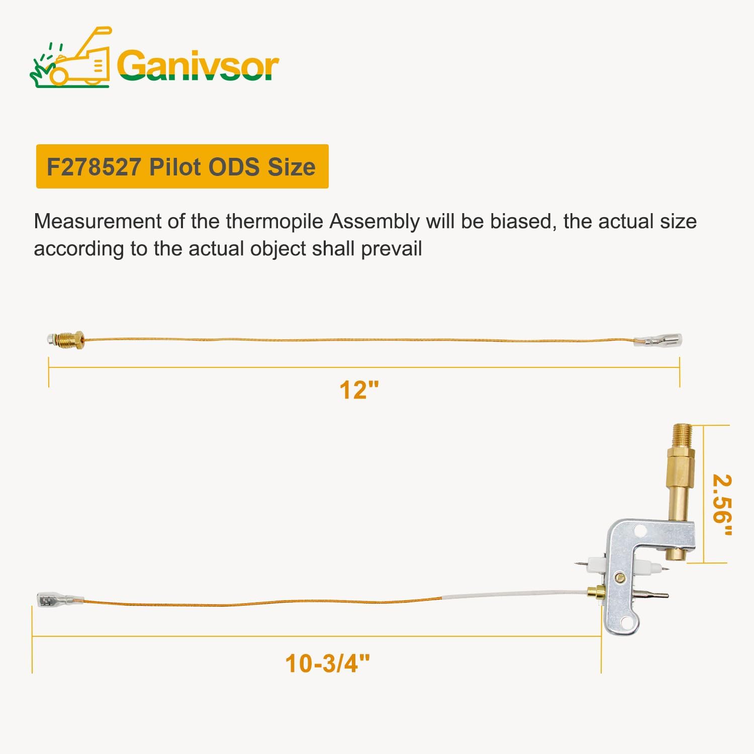Ganivsor F278527 Pilot Assembly Portable ODS for Mr.Heater Big Buddy MH18B MH9B MH9BX and Dewalt Small Propane Heater Parts - 78422 Space Heater Pilot - Ganivsor F278527 Pilot Assembly Portable ODS Review