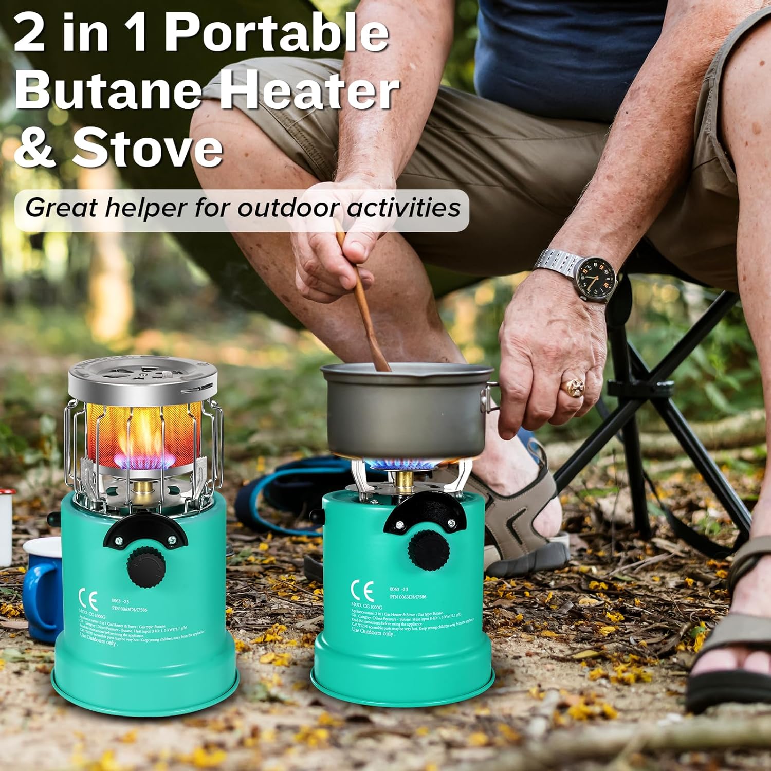 2 in 1 Portable Propane Heater  Stove,Outdoor stove with automatic igniter. for Camping Ice Fishing, Hunting Survival（Pot not included） - 2 In 1 Portable Propane Heater & Stove Review
