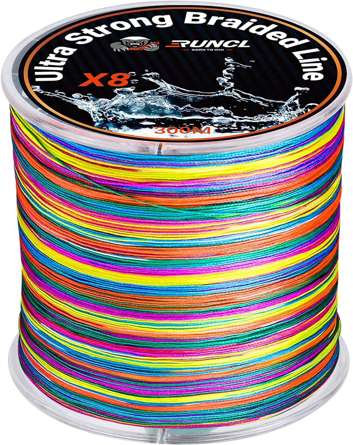 RUNCL Braided Fishing Line, Abrasion Resistant, Zero Stretch, 8X Multicolor Extra Visibility Fishing Braid for Saltwater Freshwater, 328-1093 yds, 12-100LB, Fishing Gift, Holiday Decor - RUNCL Braided Fishing Line Review