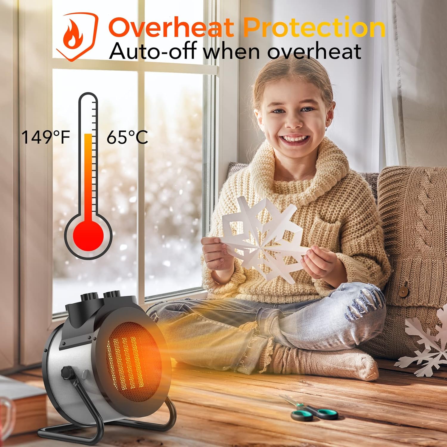 Elevoke Space Heaters for Indoor Use, 1500W PTC Electric Heater with 90°Adjustable Angle, Fast Safety Heat, Small Portable Heater for Office Home(Yellow) - Elevoke Space Heaters Review