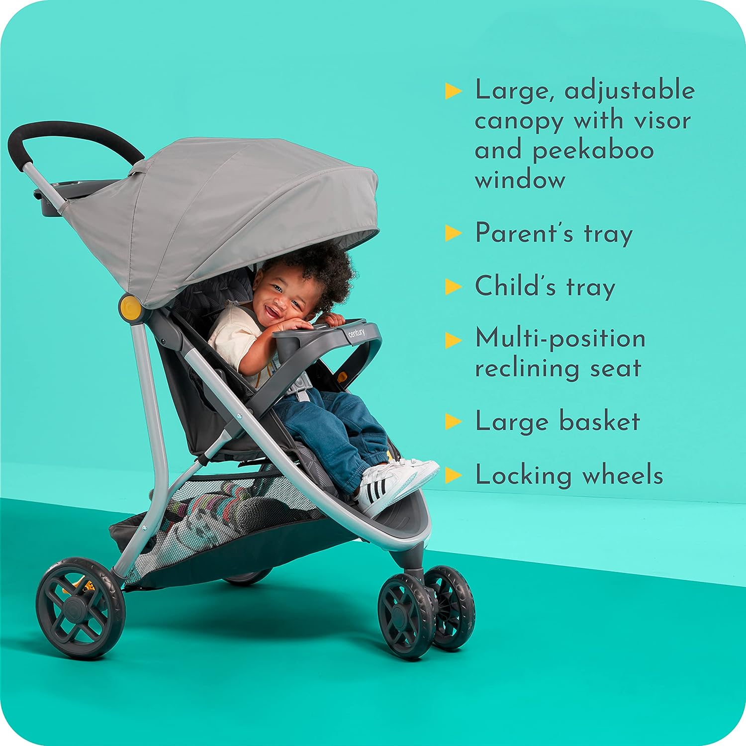Century Stroll On 3-Wheel 2-in-1 Lightweight Travel System – Infant Car Seat and Stroller Combo, Splash - Century Stroll On Travel System Review