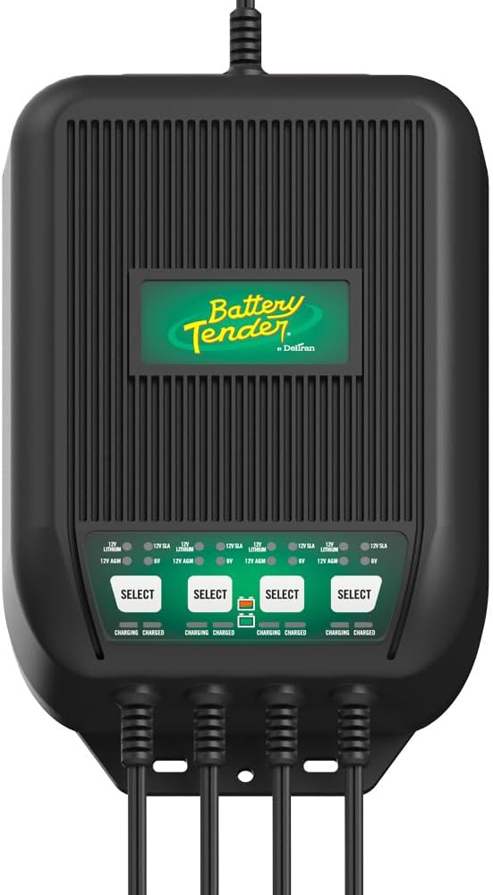 Battery Tender 4-Bank On-Board Battery Charger: 12 AMP Weatherproof Marine Multibank Battery Charger and Maintainer, 12V or 6V Selectable - Battery Tender 4-Bank On-Board Battery Charger Review