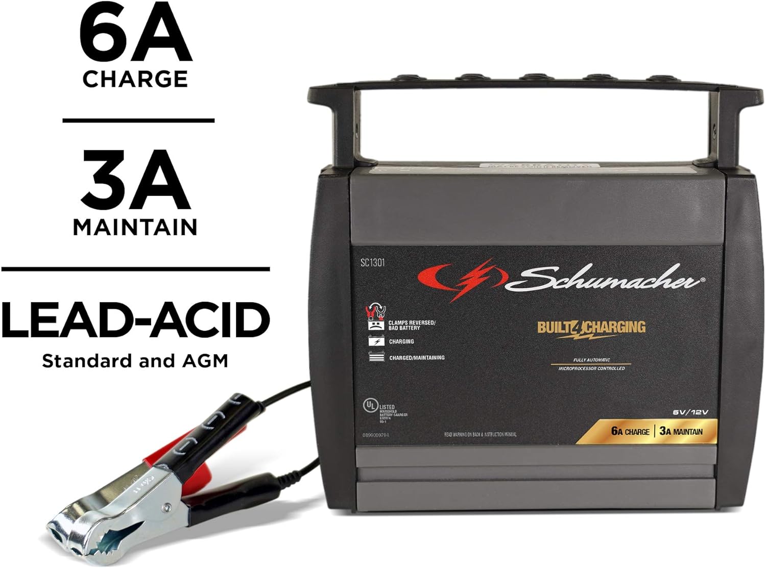 Schumacher SC1304 Fully Automatic Battery Charger Maintainer, and Auto Desulfator with Battery Detection - 15 Amp/3 Amp, 6V/12V - For Cars, Trucks, SUVs, Marine, RV Batteries - Schumacher SC1304 Battery Charger Review