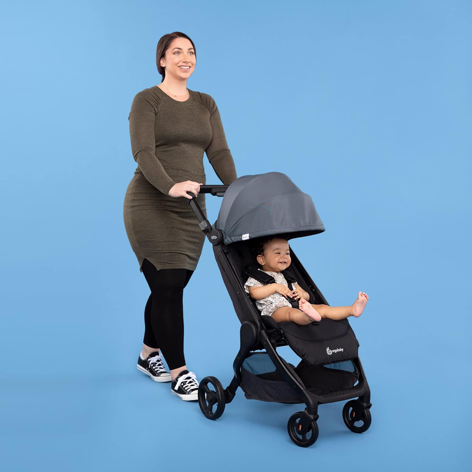 Ergobaby Metro+ Compact Baby Stroller, Lightweight Umbrella Stroller Folds Down for Overhead Airplane Storage (Carries up to 50 lbs), Car Seat Compatible, Black - Ergobaby Metro+ Compact Baby Stroller Review