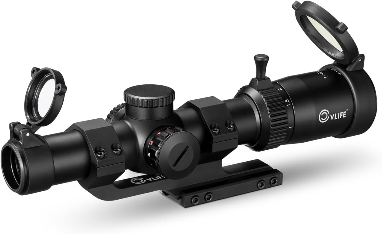 CVLIFE EagleFeather 1-6x24 LPVO Rifle Scope with 30mm Cantilever Mount | 5 Levels Red  Green Illumination Reticle | Second Focal Plane Scopes with Zero Reset - CVLIFE EagleFeather 1-6x24 LPVO Rifle Scope Review