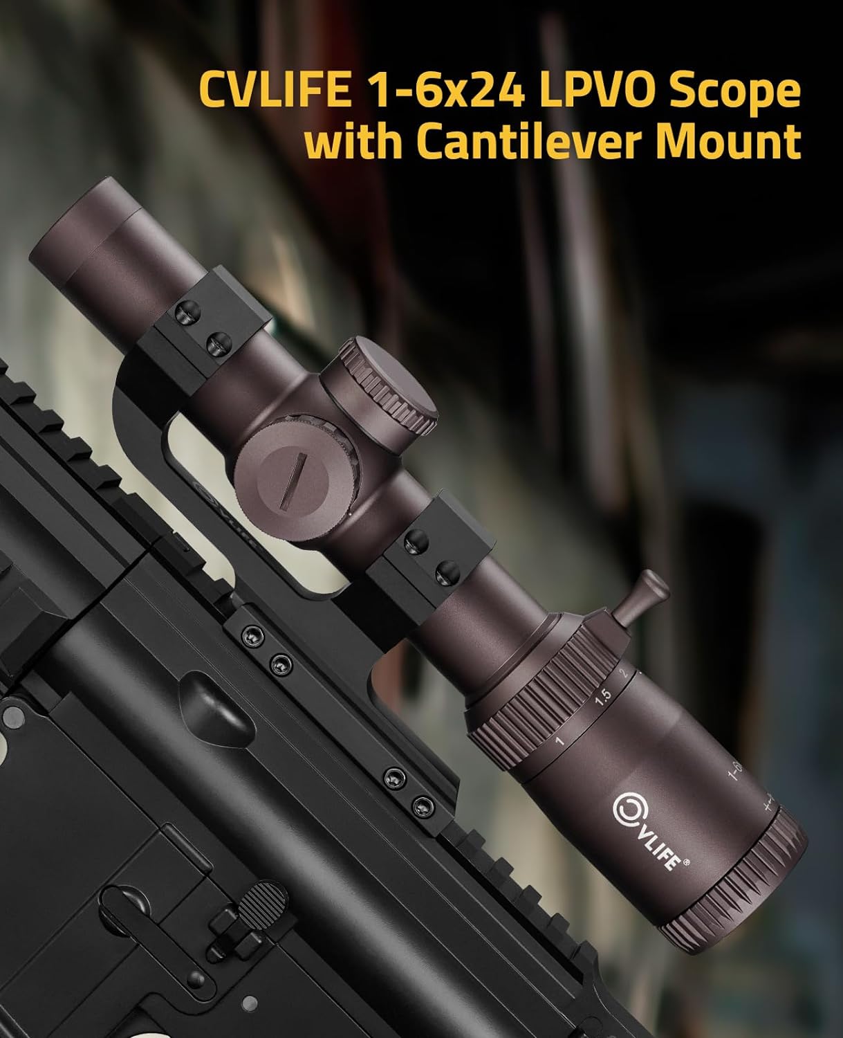 CVLIFE EagleFeather 1-6x24 LPVO Rifle Scope with 30mm Cantilever Mount | 5 Levels Red  Green Illumination Reticle | Second Focal Plane Scopes with Zero Reset - CVLIFE EagleFeather 1-6x24 LPVO Rifle Scope Review