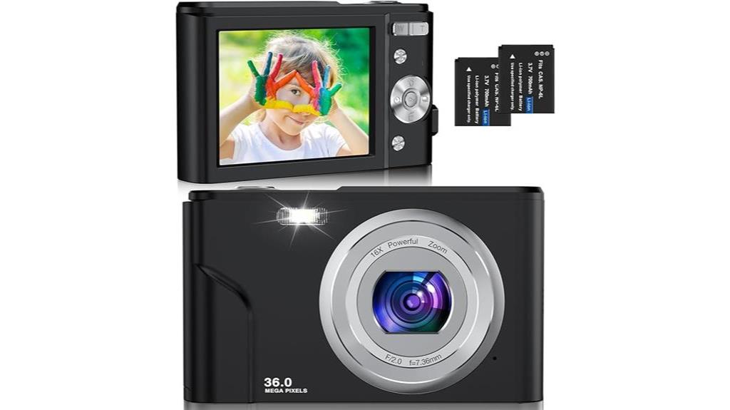 Kids Digital Camera Review: 1080P 36MP Compact Zoom