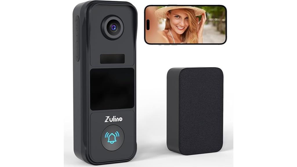 2k wireless doorbell camera