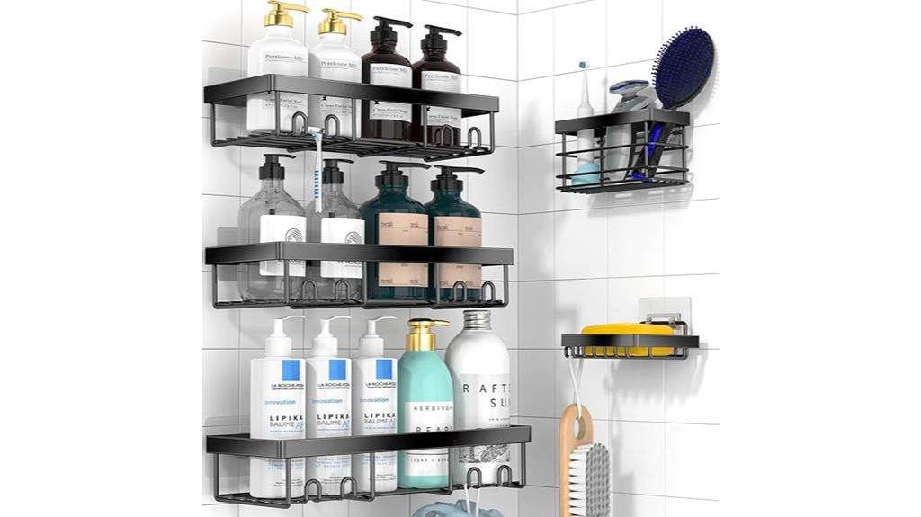 adhesive shower caddy organizer