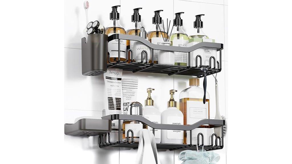 adhesive shower caddy organizer