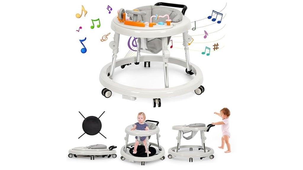 adjustable music baby walker