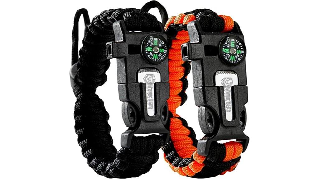 adjustable paracord bracelets pack