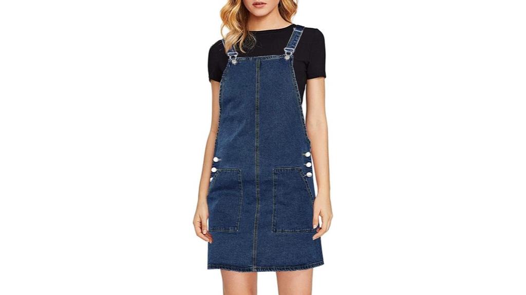 casual denim overall dress