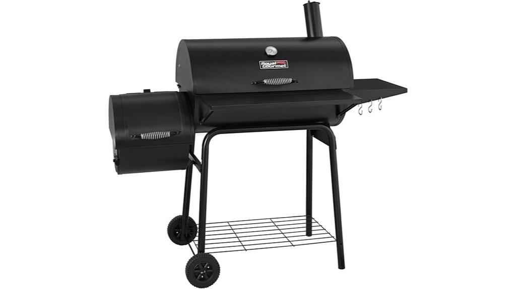 charcoal grill with smoker