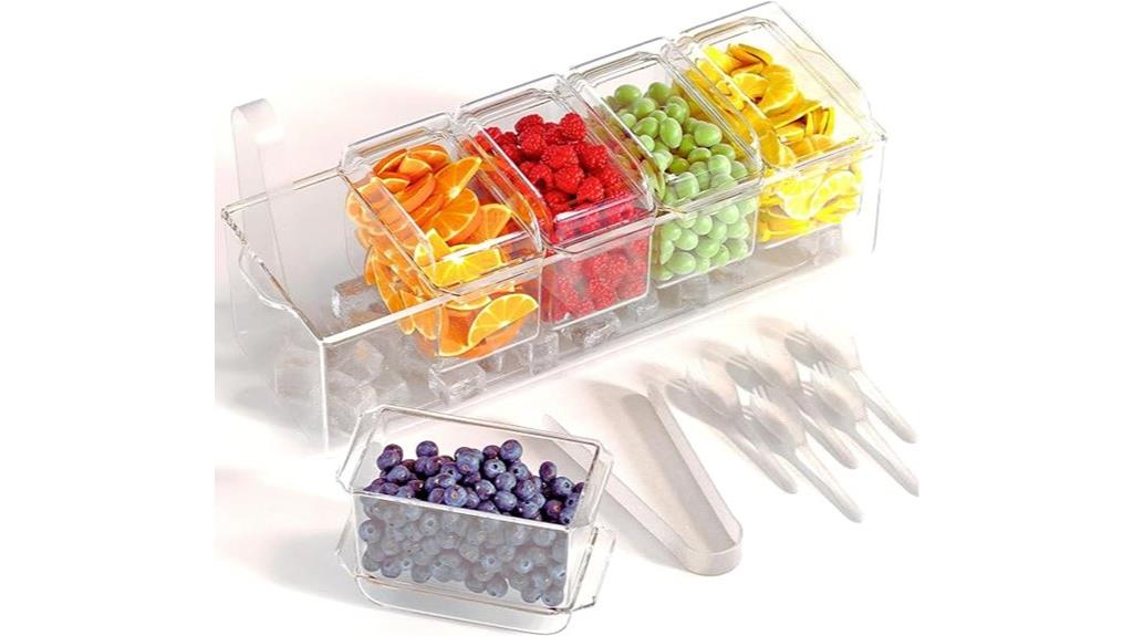 chilled condiment storage caddy