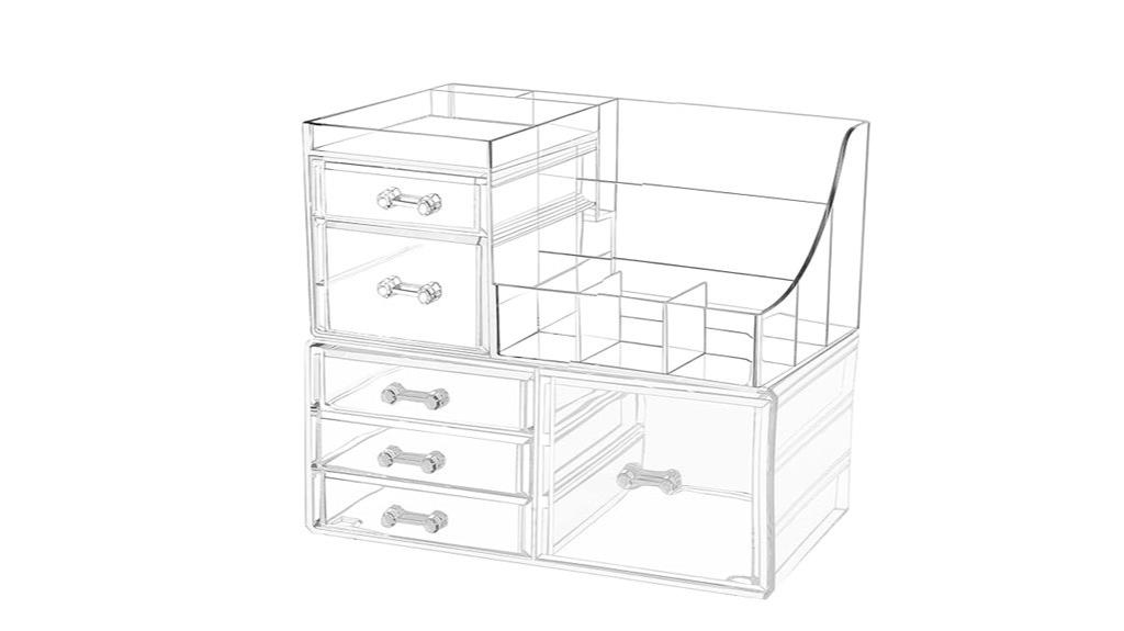 clear makeup storage organizer