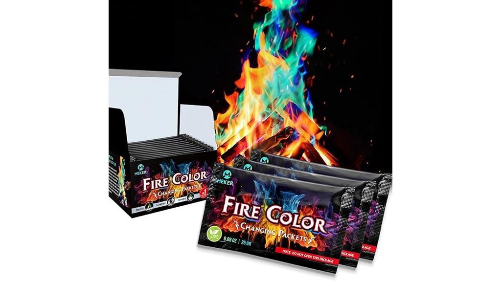 color changing fire packets