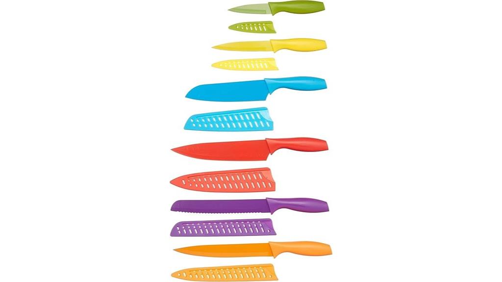 color coded kitchen knife set