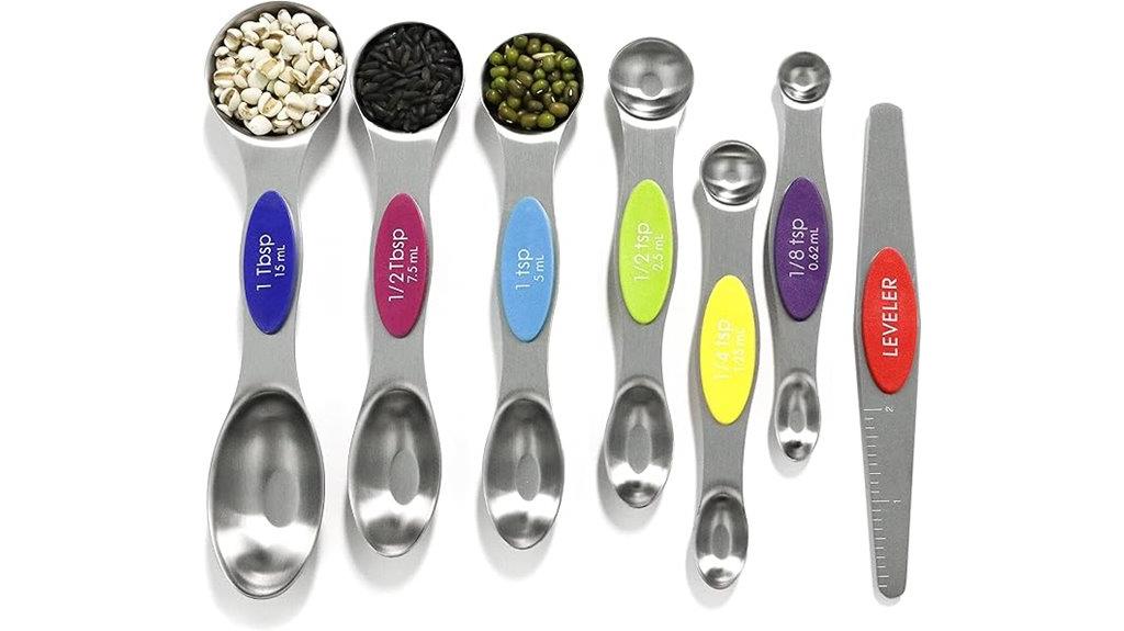 colorful stainless steel spoons