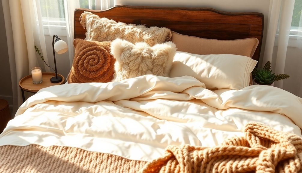 comfortable and warm bedding