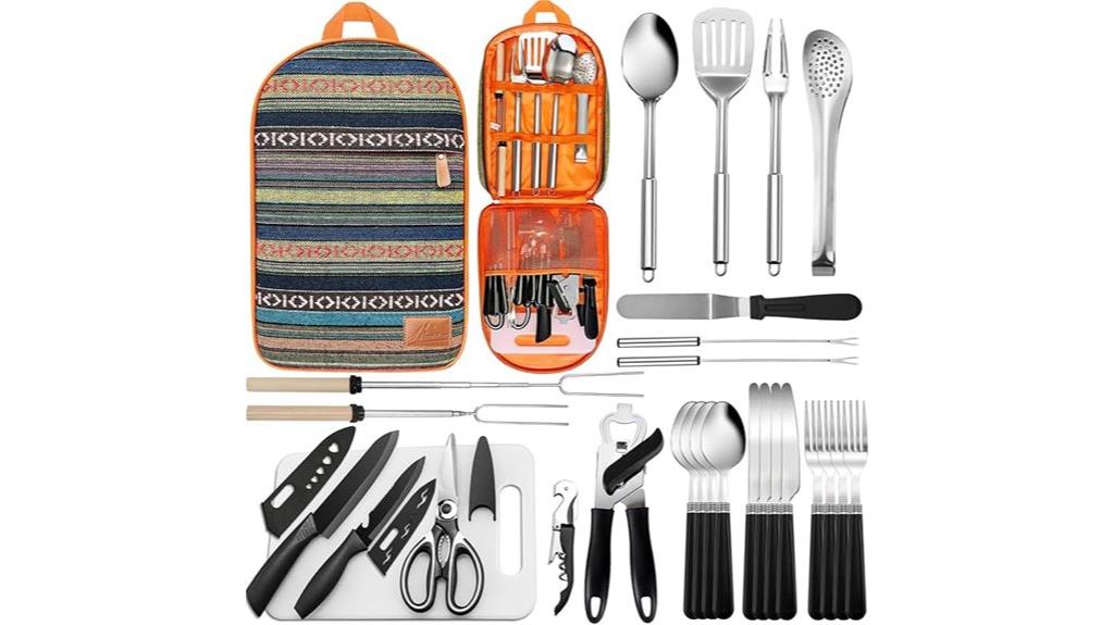 complete camping cookware set