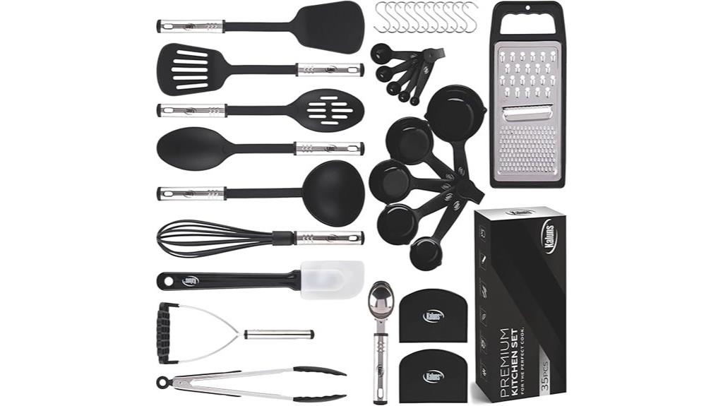 comprehensive 35 piece utensil set