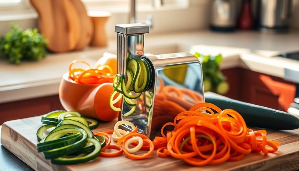 creative vegetable spiral slicing