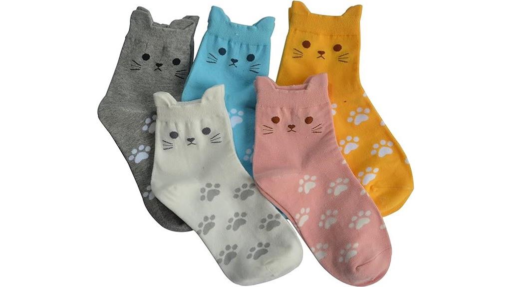 cute cat themed women s socks