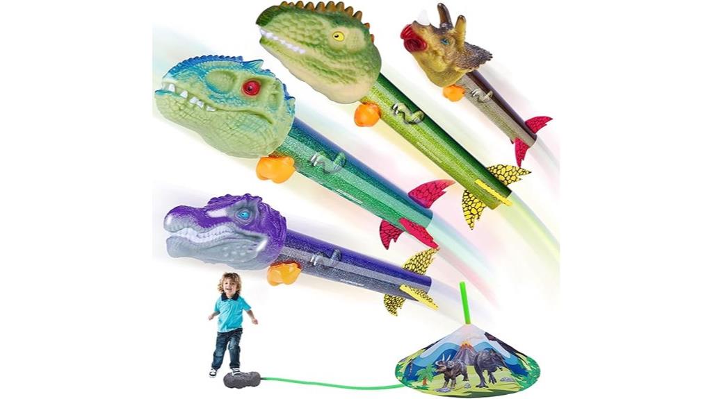 dinosaur themed toy rocket launcher