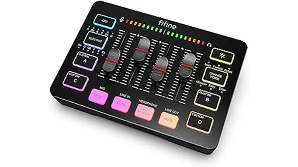 fifine gaming audio mixer