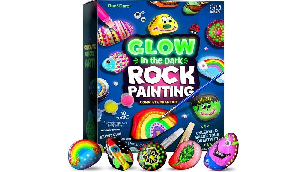 glow in the dark rock painting